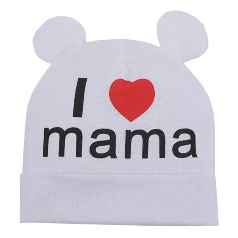 Modern Baby Hat Cute Ear Cotton Girls Cap Scarf Infant Hats Finger love Kids Boys Knitted Cap Winter hat I love mama/pap  Cap Stevvex