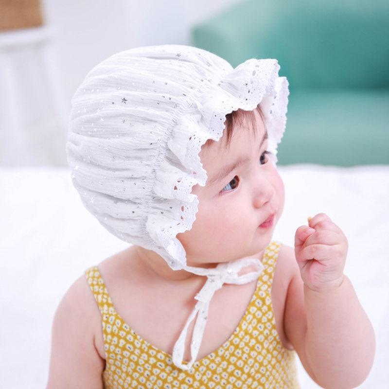 Retro Vintage Newborn Baby Cotton Baby Girl Hat Cap Princess Infant Toddler Baby Bonnet Girls Summer Sun Hat For Girls Stevvex