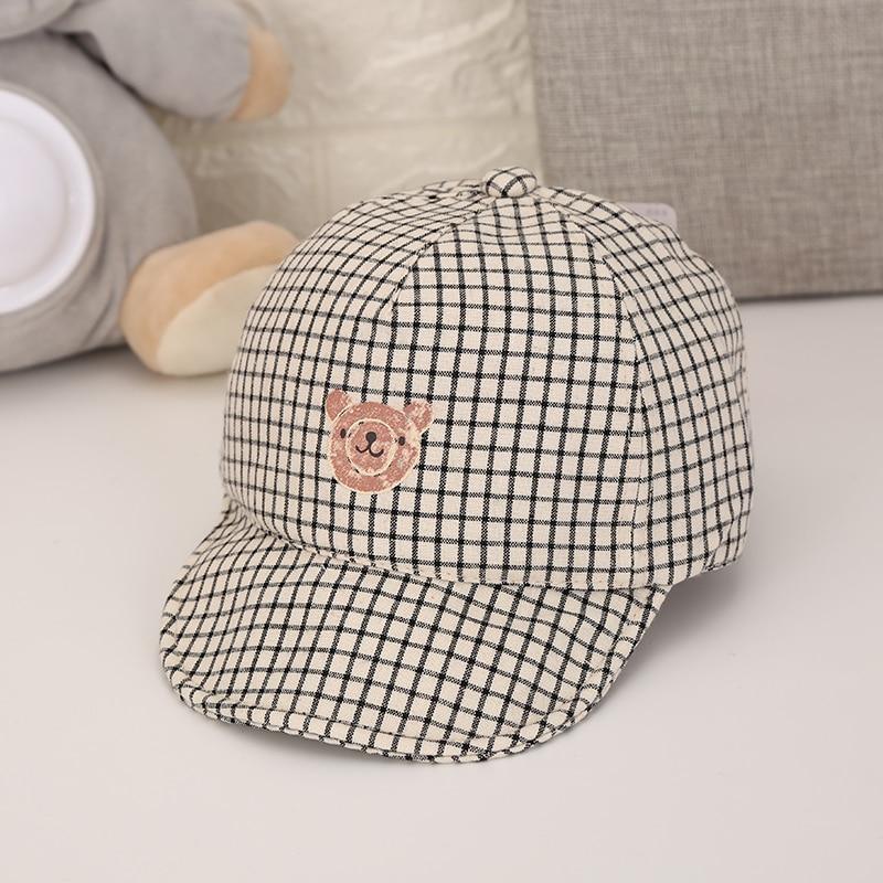 Luxury Summer Newborn Baby Sun Hat Cotton Beret Hat Cartoon Striped Bear Snapback Baseball Cap Baby Hats For girls and Boys Kids Stevvex