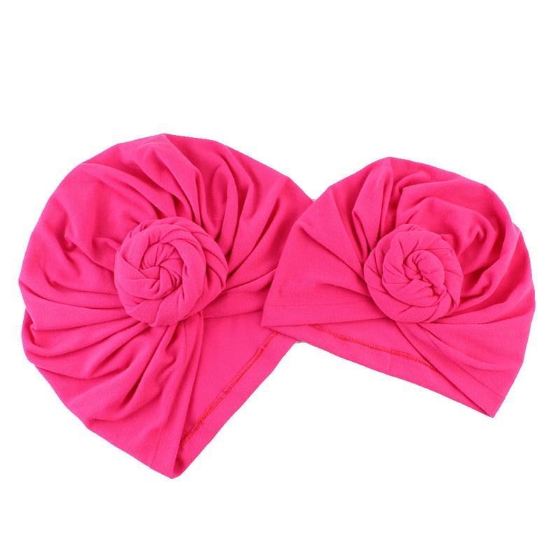 Modern Cotton Hat Handmade Baby Girls Turban Hats Twist Knot Women Caps For Mom And Daughter In Elegant Design Stevvex
