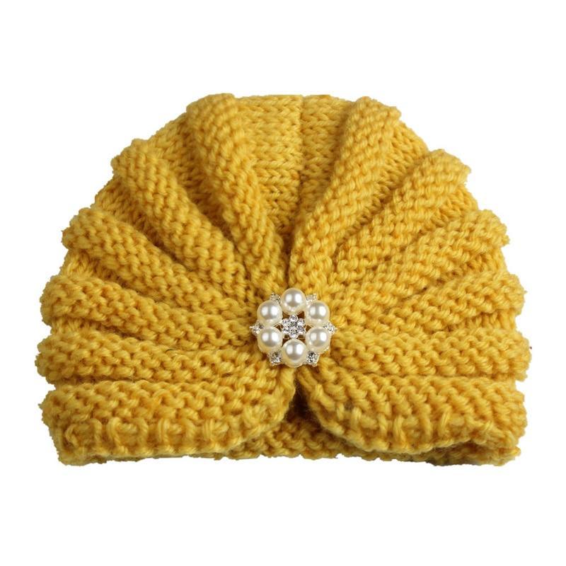 Handmade Knitted Winter Baby Hat for Girls Candy Color Enfant Baby Beanie Turban Hats Newborn Baby Cap Stevvex