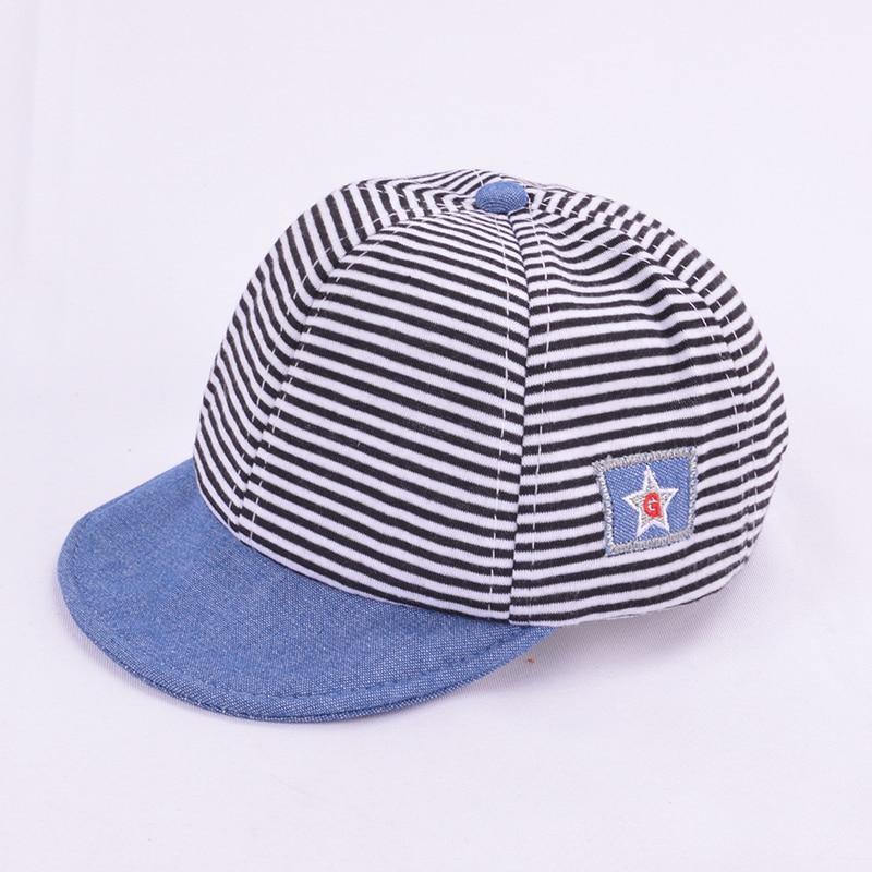 Cartoon Bear Baby Hat Cap Adjustable Baseball Cap Cute Striped Cotton Kids Sun Hat for Baby Boys Stevvex