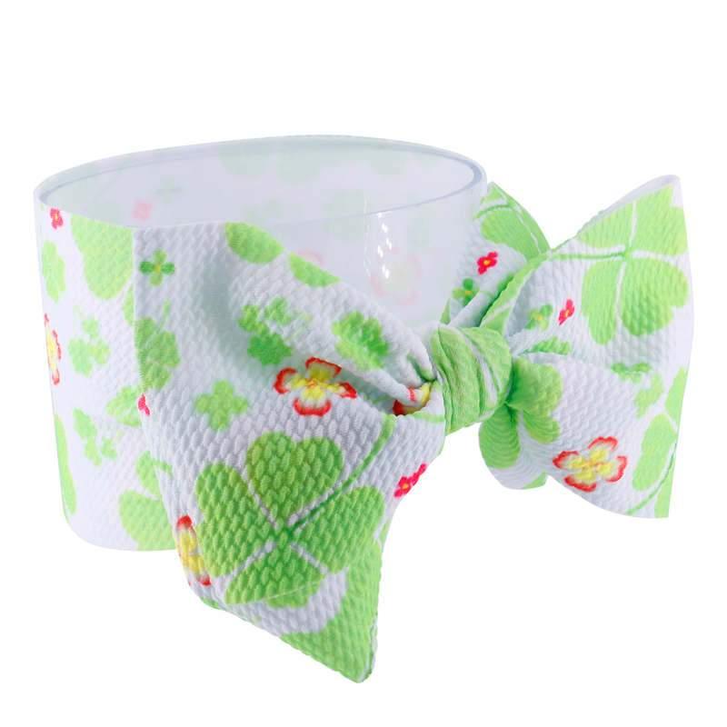 Handmade Bow Flowers Baby Headbands Printed Bowknot Elastic Baby Turban Newborn Hair Accessories For Baby Girls Stevvex
