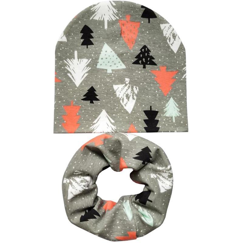 Modern Cartoon Cotton Baby Hat Winter Baby Girls Hat Newborn Boys Hats Kids Cap Scarf Set Children Beanies For Kids With Scarf Stevvex