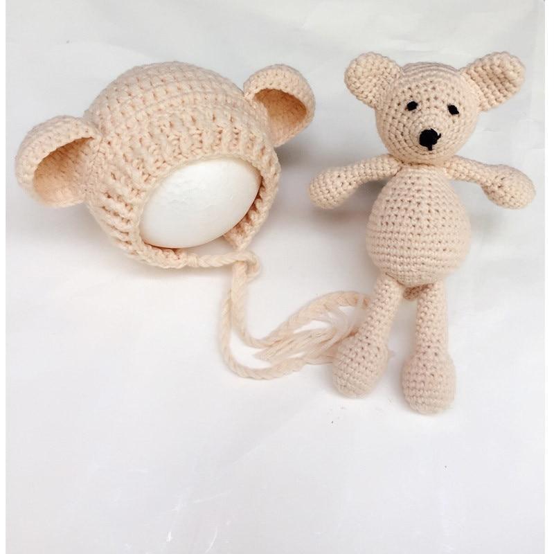 Modern Baby Cap Deer Design Handmade Crochet Deer Costume Set Knitted Hats And Toy For Girls and Boys Kids Stevvex