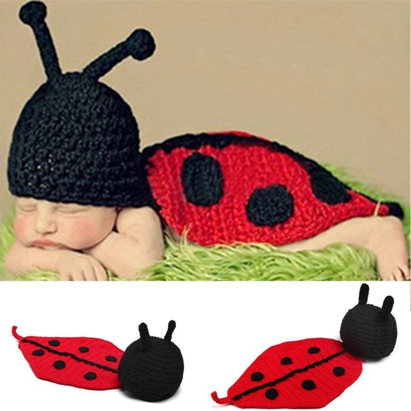 Knitting Baby Hat Newborn Photography Props Cute Children Pajamas Set For Girls And Boys Stevvex