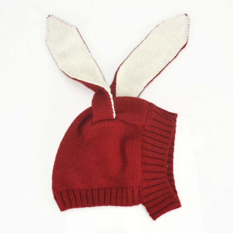 Mdoern Luxury Toddler Infant Knitted Baby Hat Adorable Rabbit Long Ear Hat Baby Bunny Beanie Cap Photo Props Cap Stevvex