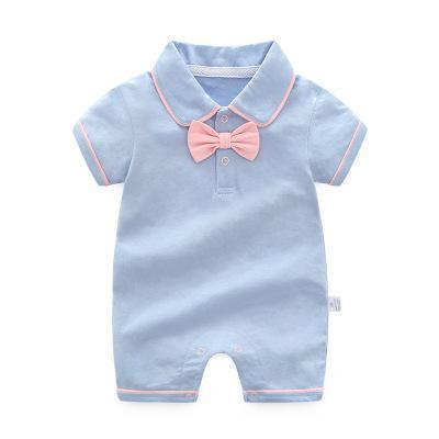 Style Summer Baby Boy girl Rompers 100% Cotton Gentleman Romper Toddler Kids Jumpsuits For Boys Stevvex