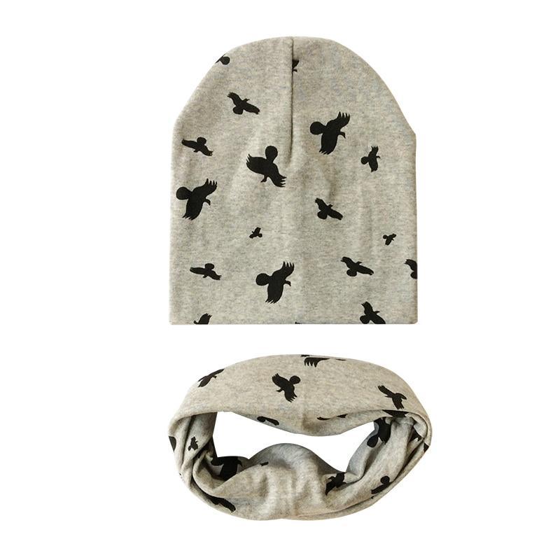 Modern Children Girls Cartoon Sheep Printing Cotton Hat and Scarf Animal Pattern Kids Caps Baby Beanie Stevvex
