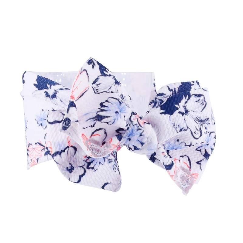 Handmade Bow Flowers Baby Headbands Printed Bowknot Elastic Baby Turban Newborn Hair Accessories For Baby Girls Stevvex