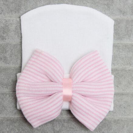 Adorable Newborn Toddler Baby Infant Girl Comfy Big Bowknot Caps Warm Beanie Hat Accessories For Baby Stevvex