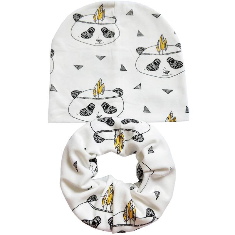Modern Cartoon Cotton Baby Hat Winter Baby Girls Hat Newborn Boys Hats Kids Cap Scarf Set Children Beanies For Kids With Scarf Stevvex