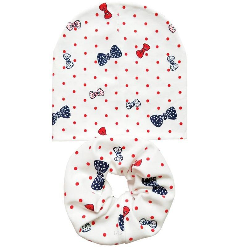 Modern Cartoon Cotton Baby Hat Winter Baby Girls Hat Newborn Boys Hats Kids Cap Scarf Set Children Beanies For Kids With Scarf Stevvex