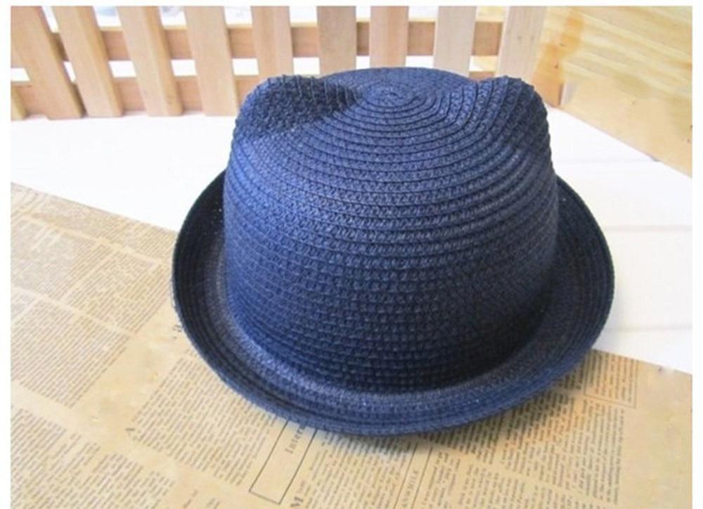 Elegant Summer Baby Hat Cap Children Breathable Straw Hat Kids For Boys and Girls Hats With cat ears Stevvex