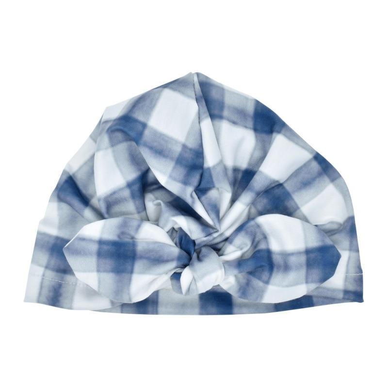 Cute Soft Cotton Knot Printed Rabbit Ears Turban Hat Indian Flower Cap for Baby Girls Accessories Stevvex