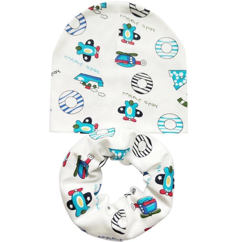 Modern Cartoon Cotton Baby Hat Winter Baby Girls Hat Newborn Boys Hats Kids Cap Scarf Set Children Beanies For Kids With Scarf Stevvex
