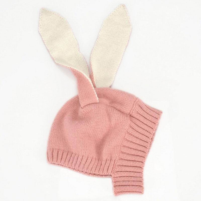 Mdoern Luxury Toddler Infant Knitted Baby Hat Adorable Rabbit Long Ear Hat Baby Bunny Beanie Cap Photo Props Cap Stevvex