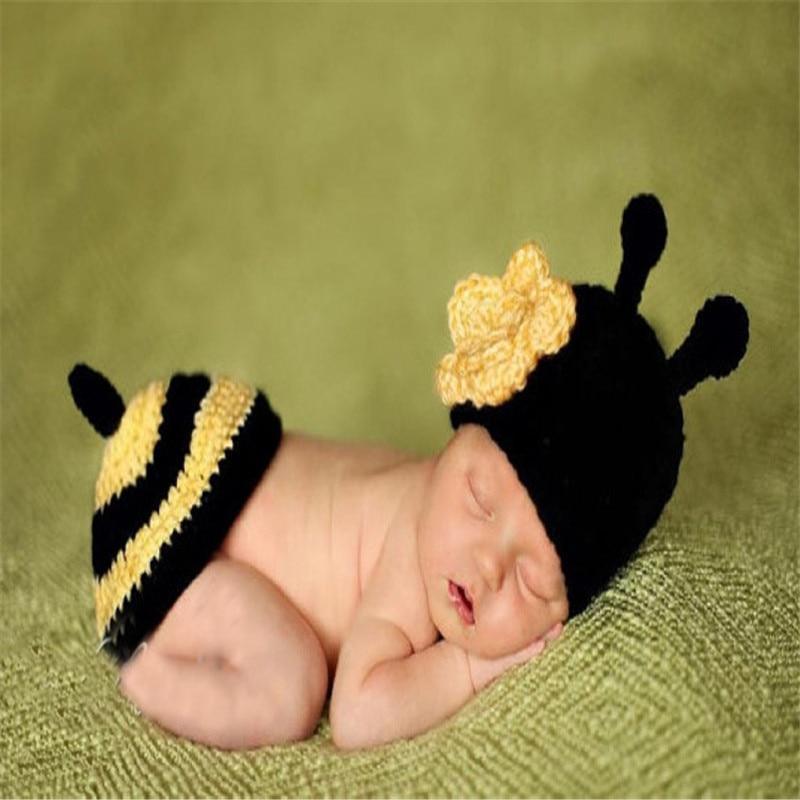 Knitting Baby Hat Newborn Photography Props Cute Children Pajamas Set For Girls And Boys Stevvex