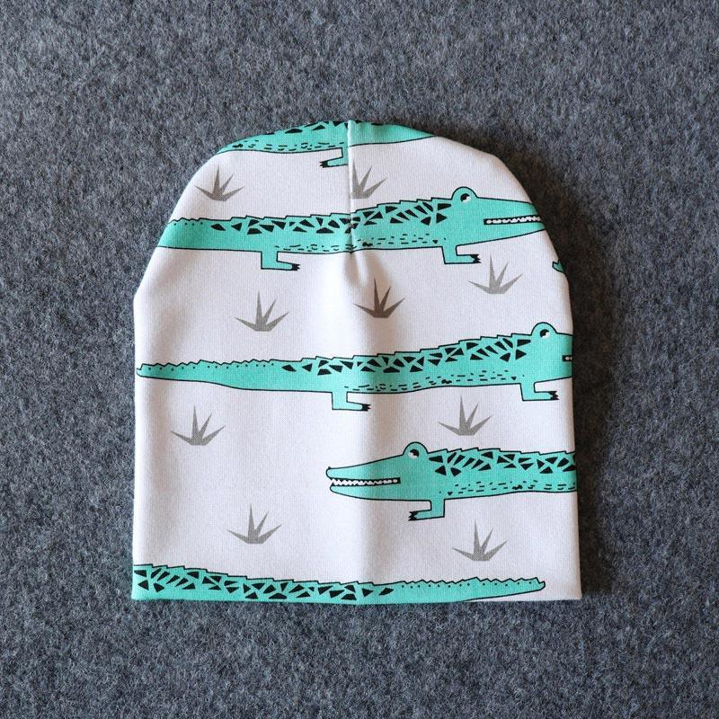 New Cotton Baby Cartoon Print Newborn Hat Elastic Toddler Infant Cap For Girls and Boys Kids Stevvex