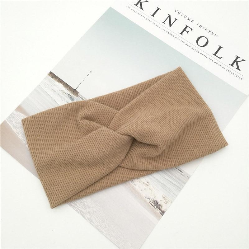 Handmade Modern Baby Headband Soft Elastic Cotton Baby Hat Solid Color Kids Cap Bonnet Knit Girls Hats Hairband Baby Accessories For Mother & Daughter Stevvex