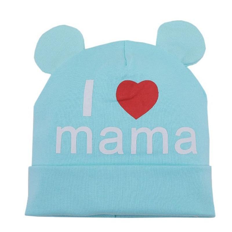 Modern Baby Hat Cute Ear Cotton Girls Cap Scarf Infant Hats Finger love Kids Boys Knitted Cap Winter hat I love mama/pap  Cap Stevvex