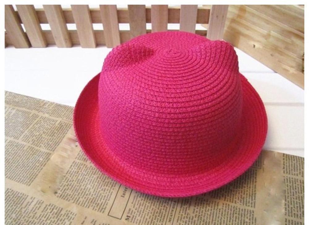 Elegant Summer Baby Hat Cap Children Breathable Straw Hat Kids For Boys and Girls Hats With cat ears Stevvex