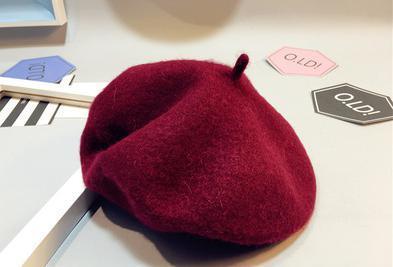 Baby Hat Beret British Painter Bud Of Pure Wool Cap For Girls In Modern New Retro Design Stevvex