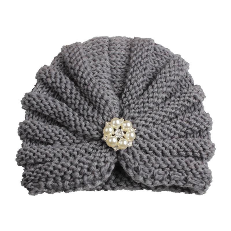 Handmade Knitted Winter Baby Hat for Girls Candy Color Enfant Baby Beanie Turban Hats Newborn Baby Cap Stevvex