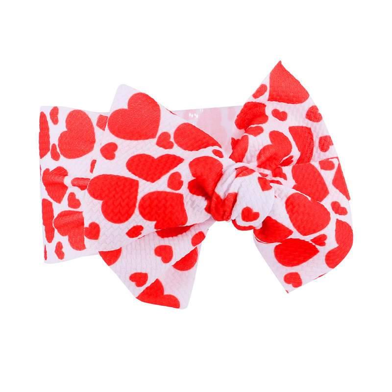 Handmade Bow Flowers Baby Headbands Printed Bowknot Elastic Baby Turban Newborn Hair Accessories For Baby Girls Stevvex