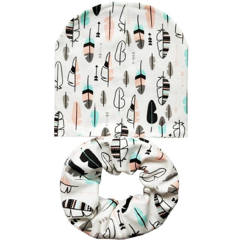 Modern Cartoon Cotton Baby Hat Winter Baby Girls Hat Newborn Boys Hats Kids Cap Scarf Set Children Beanies For Kids With Scarf Stevvex