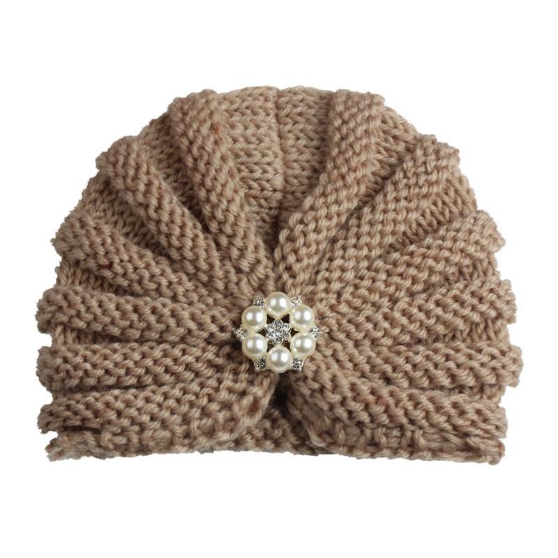 Handmade Knitted Winter Baby Hat for Girls Candy Color Enfant Baby Beanie Turban Hats Newborn Baby Cap Stevvex