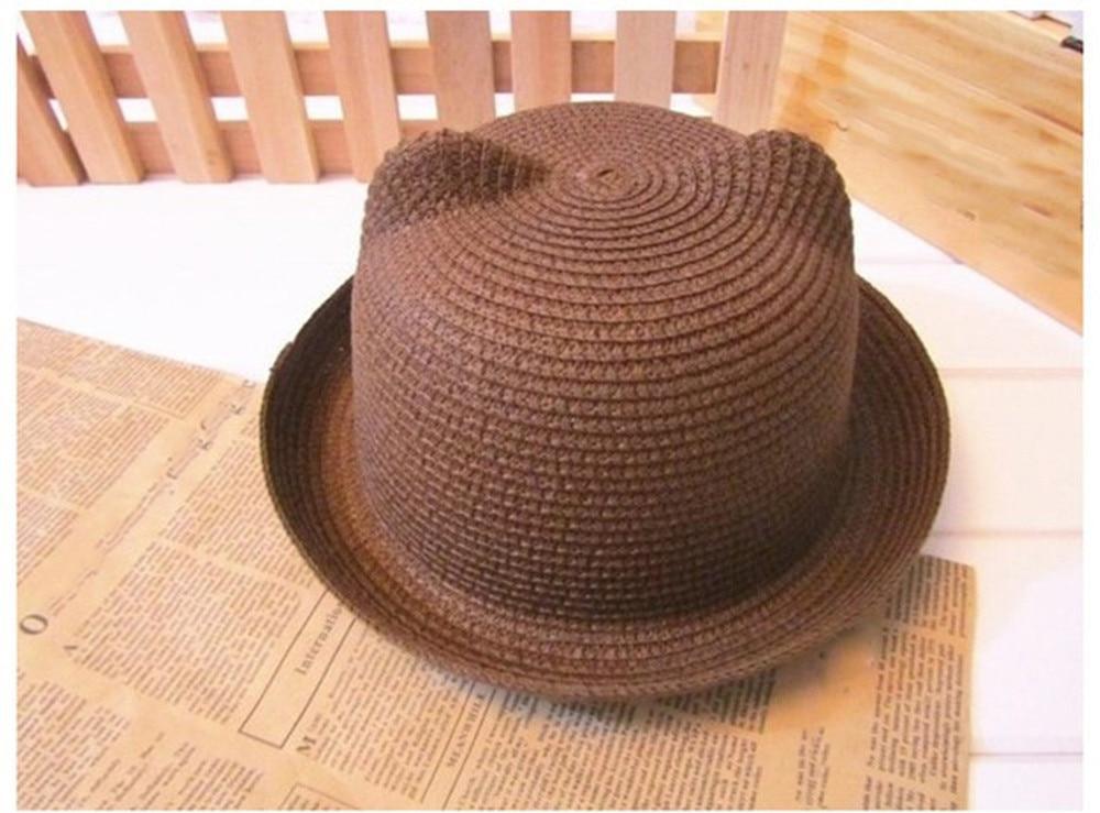 Elegant Summer Baby Hat Cap Children Breathable Straw Hat Kids For Boys and Girls Hats With cat ears Stevvex
