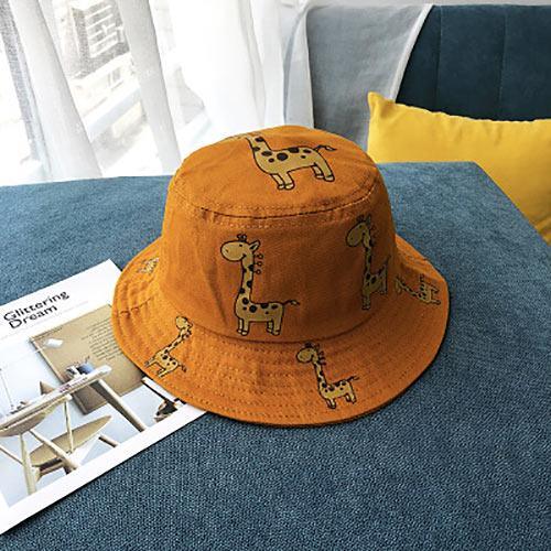 Modern Children's Bucket Hats Cartoon giraffe Sun Hat Girls Boys Outdoor Beach Hat Camping Fishing Cap For Girls and Boys Stevvex