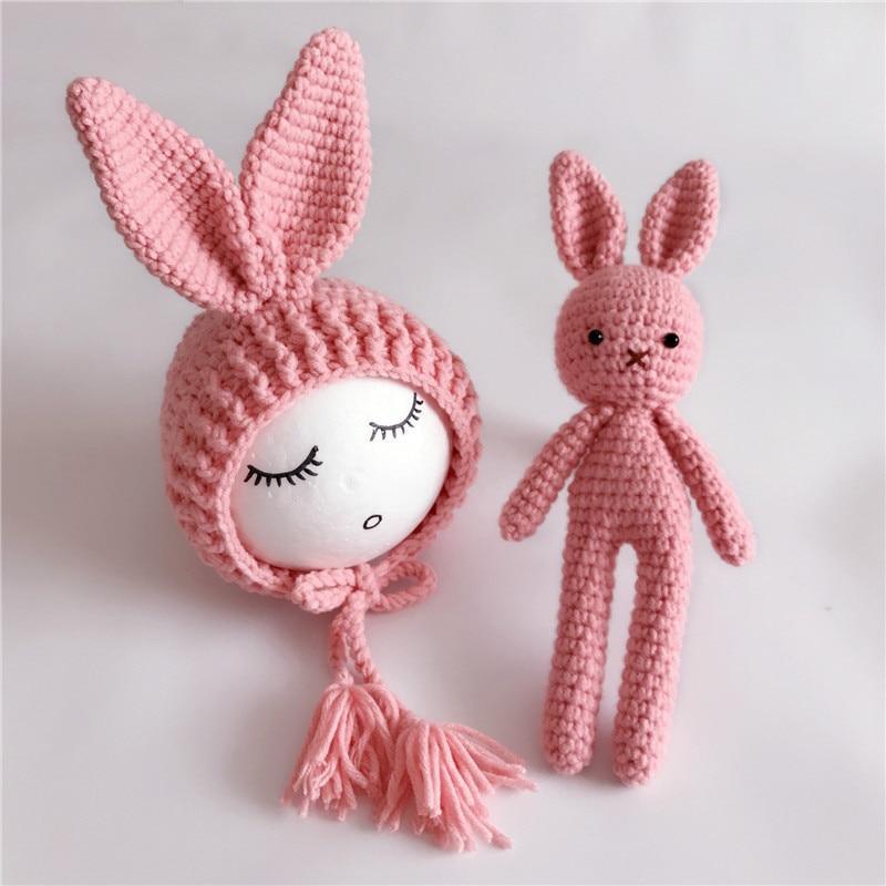Modern Baby Cap Deer Design Handmade Crochet Deer Costume Set Knitted Hats And Toy For Girls and Boys Kids Stevvex