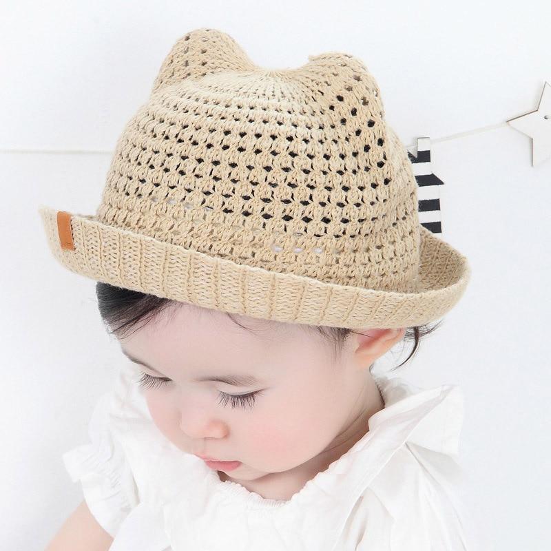 Modern Handmade Baby Hats For Children Bucket Cap Kids Toddler Sun Hat Hollow Mesh Caps Casual Beach Caps For Kids Stevvex