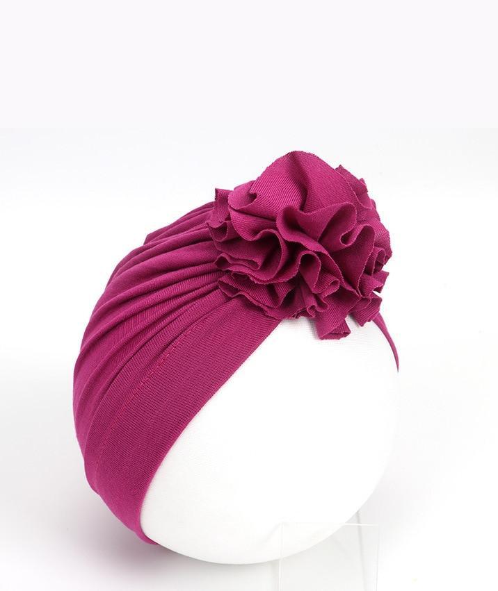 New Fashion Elegant Flower Baby Hat Newborn Elastic Baby Turban Hats for Girls In Modern Design Stevvex