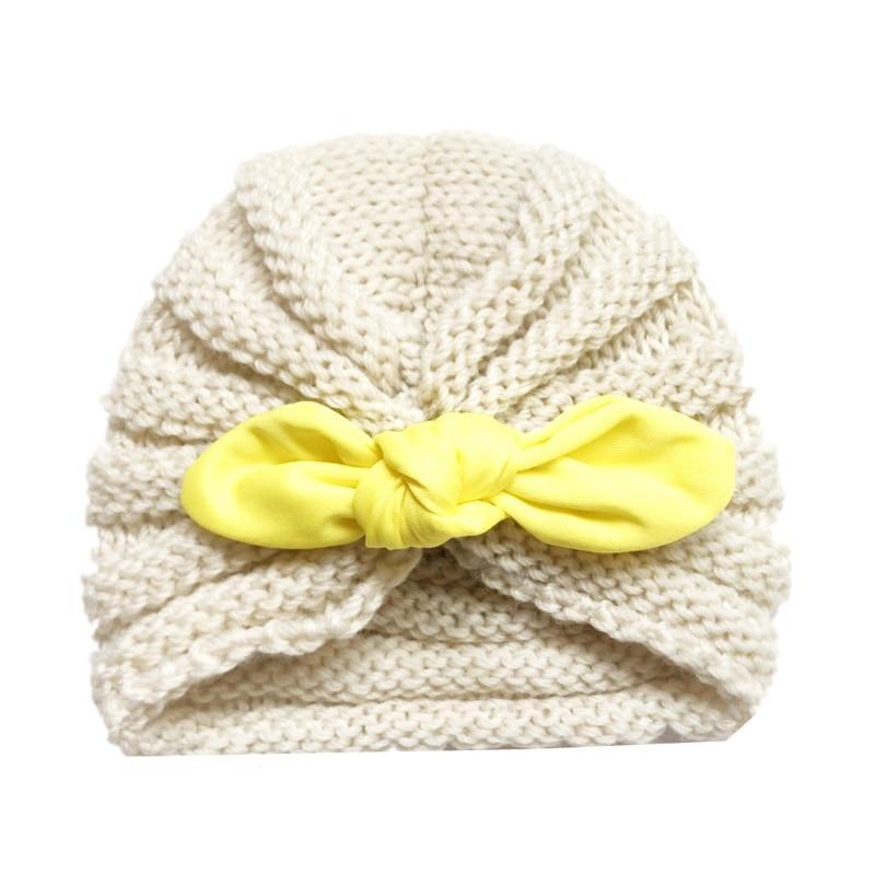 Handmade Knitted Winter Baby Hat for Girls Candy Color Enfant Baby Beanie Turban Hats Newborn Baby Cap Stevvex