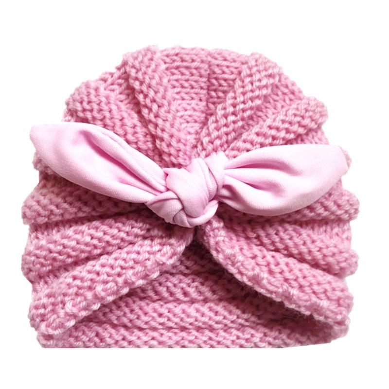 Handmade Knitted Winter Baby Hat for Girls Candy Color Enfant Baby Beanie Turban Hats Newborn Baby Cap Stevvex