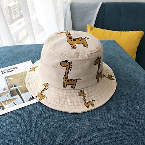 Modern Children's Bucket Hats Cartoon giraffe Sun Hat Girls Boys Outdoor Beach Hat Camping Fishing Cap For Girls and Boys Stevvex