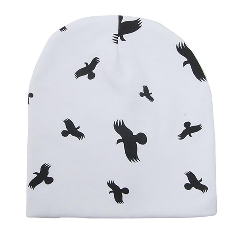 New Cotton Baby Cartoon Print Newborn Hat Elastic Toddler Infant Cap For Girls and Boys Kids Stevvex