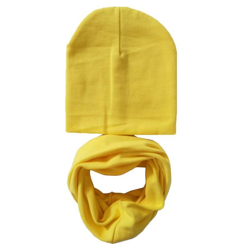 Winter Autumn Baby Hat Scarf Set Newborn Baby Bonnet Soft Cotton Warm Cap Kids Children With Scarf Stevvex