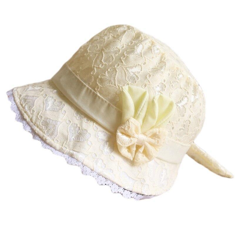 Baby Girl Summer Outdoor Beach Floral  Lovely Lace Princess  Bucket Sun Hat For Girls Stevvex