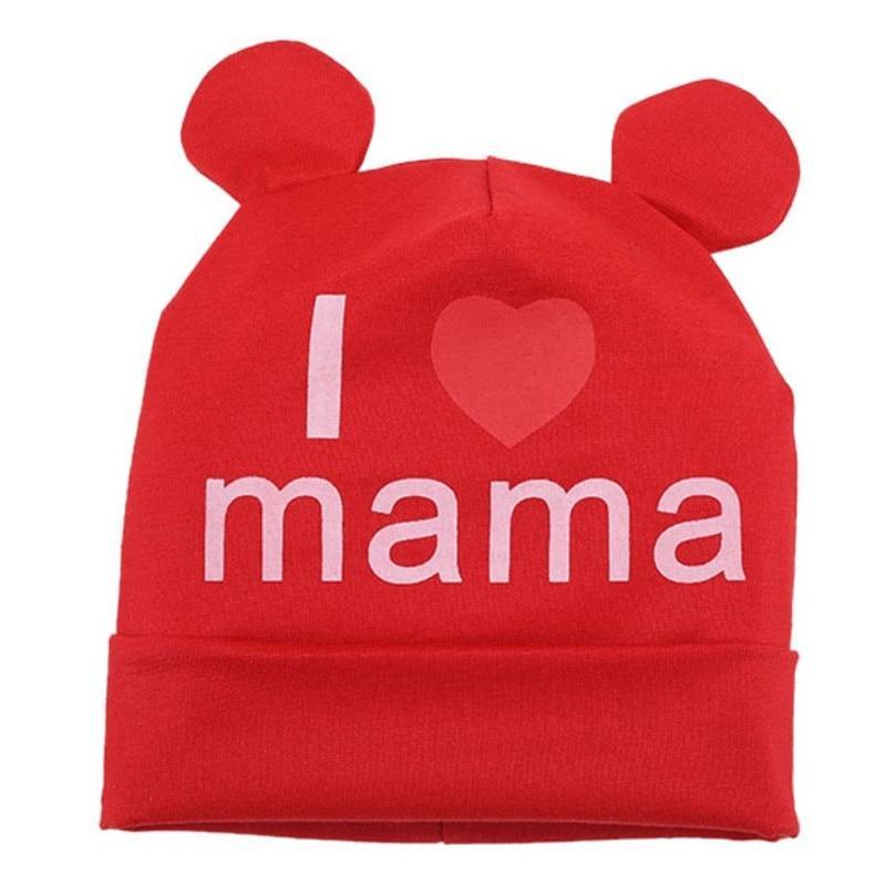 Modern Baby Hat Cute Ear Cotton Girls Cap Scarf Infant Hats Finger love Kids Boys Knitted Cap Winter hat I love mama/pap  Cap Stevvex
