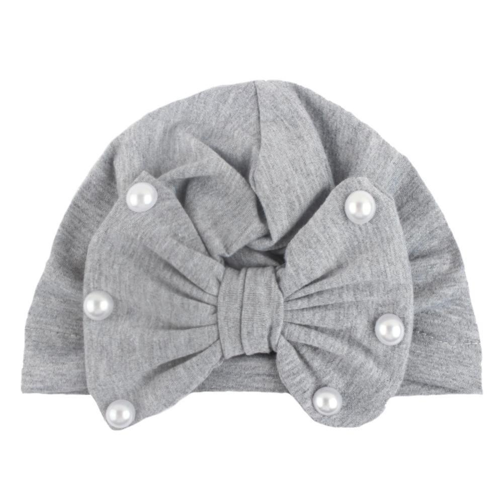 Modern Baby Hats Cute Rabbit Bow Knot with Pearls Baby Girl Hat with Pearls  for Kids In Diamond Luxury Style Stevvex