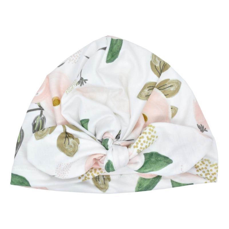 Cute Print baby Turban Caps For Infant Newborn Kids Stylish Cotton Flower Printed Cap for Toddlers In Elegant Modern Design Stevvex