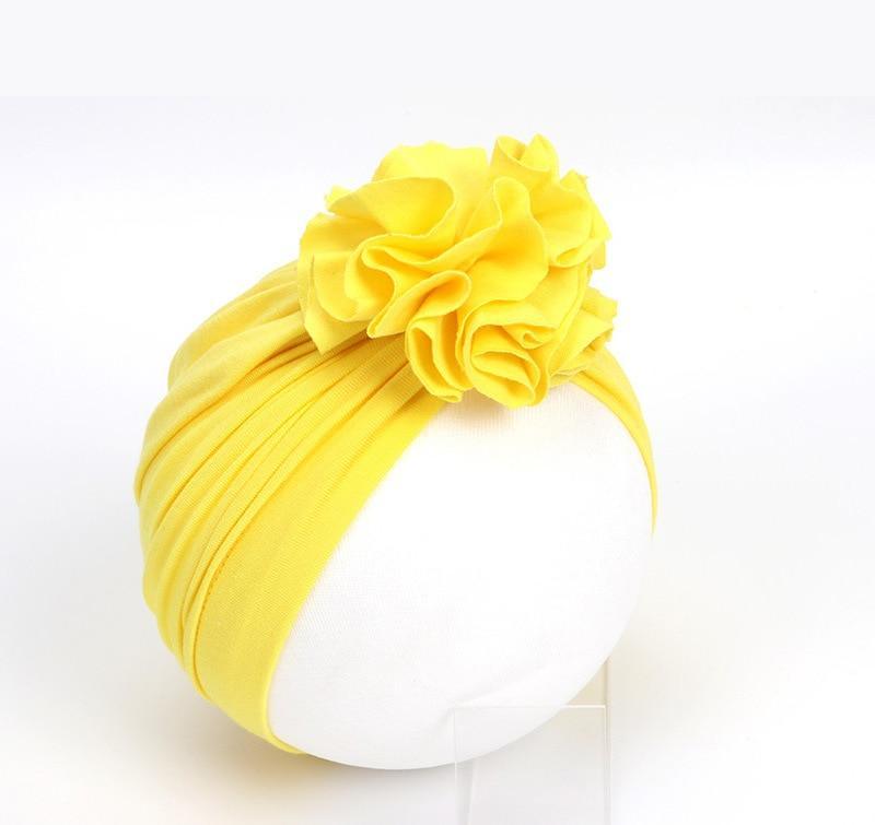 New Fashion Elegant Flower Baby Hat Newborn Elastic Baby Turban Hats for Girls In Modern Design Stevvex