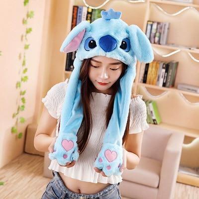 Modern Elegant Winter Interesting Girls Animals Ear Moving Jumping Hats Children and Adults Women Warm Rabbit Winter Caps In Modern Design Stevvex