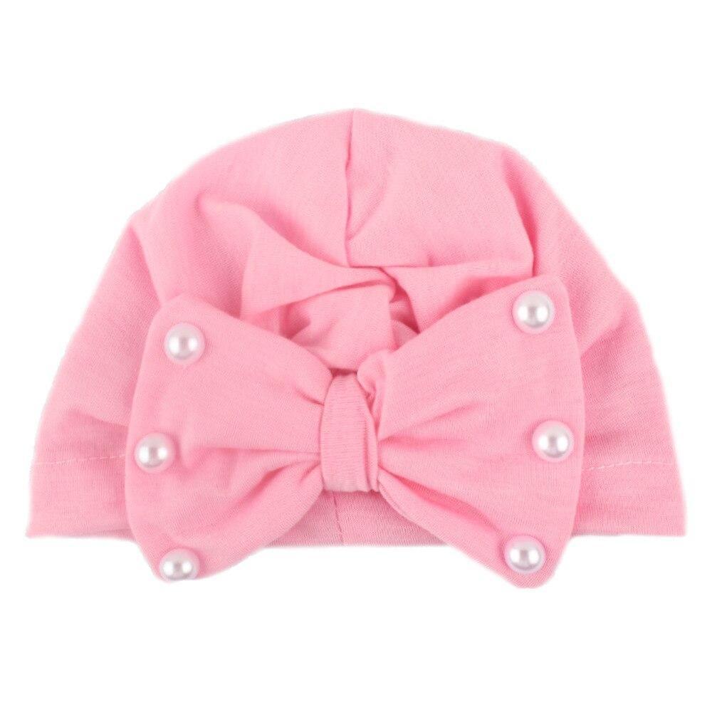 Modern Baby Hats Cute Rabbit Bow Knot with Pearls Baby Girl Hat with Pearls  for Kids In Diamond Luxury Style Stevvex
