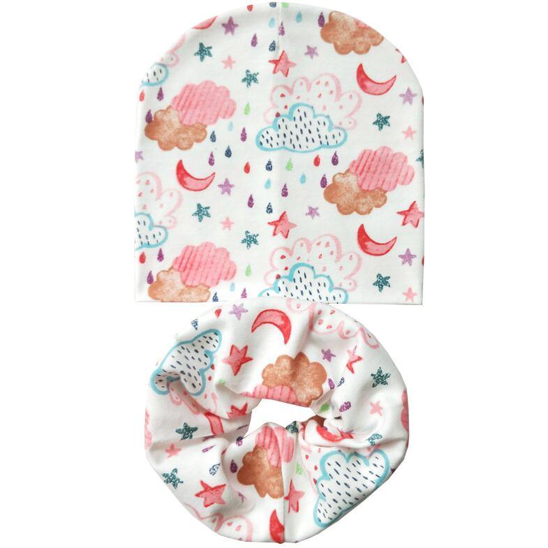 Modern Cartoon Cotton Baby Hat Winter Baby Girls Hat Newborn Boys Hats Kids Cap Scarf Set Children Beanies For Kids With Scarf Stevvex