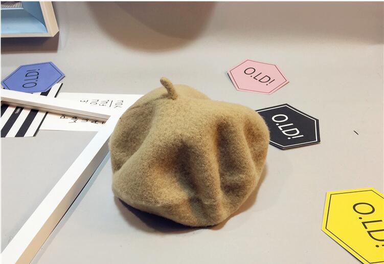 Baby Hat Beret British Painter Bud Of Pure Wool Cap For Girls In Modern New Retro Design Stevvex